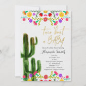 Taco over baby Cactus Couples Shower Invite card Kaart (Voorkant)