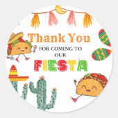 Taco over Baby Mexicaans Baby shower Dank u Ronde Sticker (Voorkant)