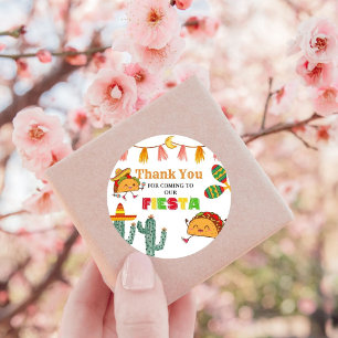Taco over Baby Mexicaanse Baby Shower Bedankt Ronde Sticker