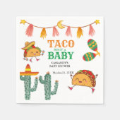 Taco over Baby Mexicaanse Baby Shower favoren Servet (Voorkant)