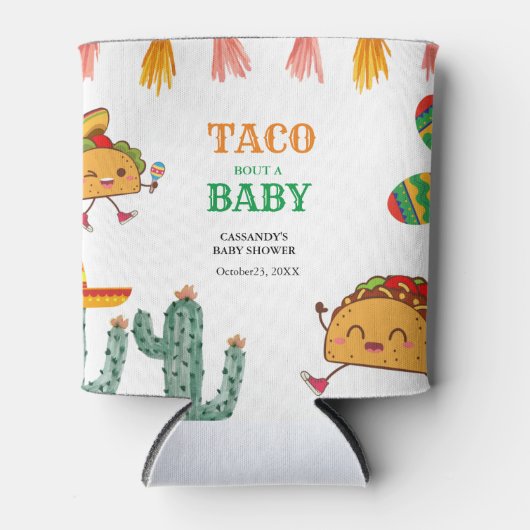 Taco over Baby Mexicaanse Baby Shower favorieten Blikjeskoeler (Voorkant)