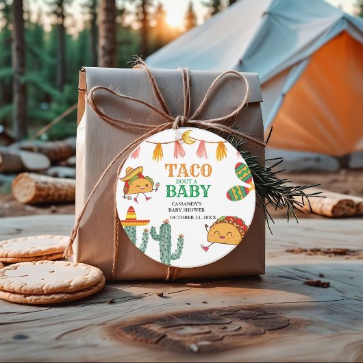 Taco over Baby Mexicaanse Baby shower gunsten Bedankjes Labels