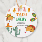 Taco over Baby Mexicaanse Baby shower gunsten Bedankjes Labels (Voorkant)