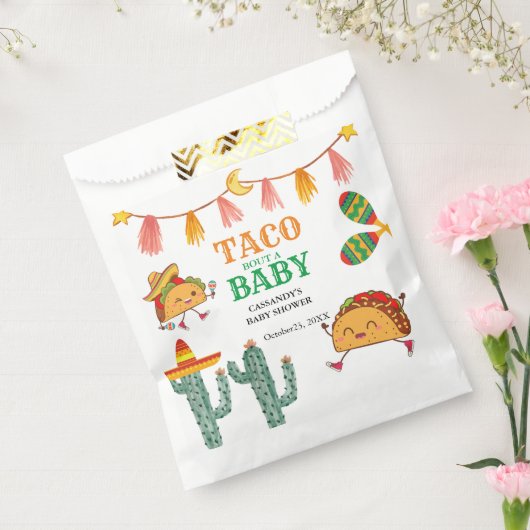 Taco over Baby Mexicaanse Baby shower gunsten Bedankzakje (Gezegeld)
