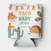 Taco over Baby Mexicaanse Baby shower gunsten Blikjeskoeler (Voorkant)