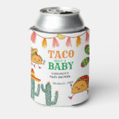 Taco over Baby Mexicaanse Baby shower gunsten Blikjeskoeler (Blikje Achterkant)