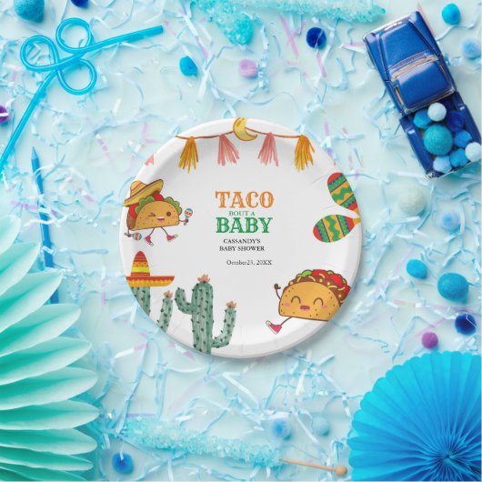 Taco over Baby Mexicaanse Baby shower gunsten Papieren Bordje (Feest)
