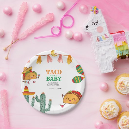 Taco over Baby Mexicaanse Baby shower gunsten Papieren Bordje (Feest)