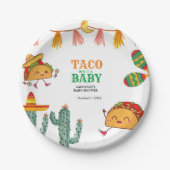 Taco over Baby Mexicaanse Baby shower gunsten Papieren Bordje (Voorkant)