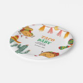 Taco over Baby Mexicaanse Baby shower gunsten Papieren Bordje (Gekanteld)