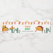 Taco over Baby Mexicaanse Baby shower gunsten Waterfles Etiket (Enkel label)