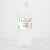 Taco over Baby Mexicaanse Baby shower gunsten Waterfles Etiket (Voorkant)