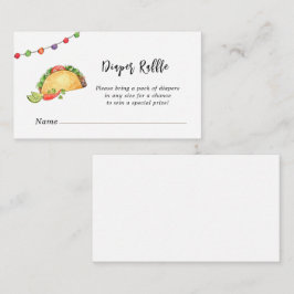 Taco' Over Baby shower Luier Raffle Informatiekaartje