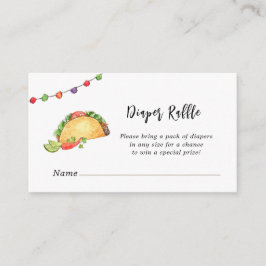 Taco' Over Baby shower Luier Raffle Informatiekaartje