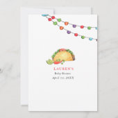 Taco over baby shower spel kaart (Achterkant)