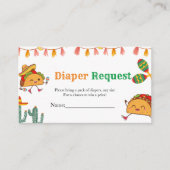 Taco Over baby shower Spel Luier Raffle Aanvraag Informatiekaartje (Voorkant)