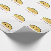 Taco Over Cute Kawaii Taco Cadeaupapier (Hoek)