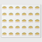 Taco Over Cute Kawaii Taco Cadeaupapier (Vlak)