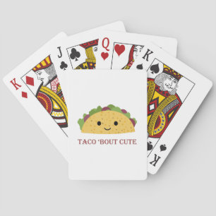 Taco Over Cute Kawaii Taco Pokerkaarten