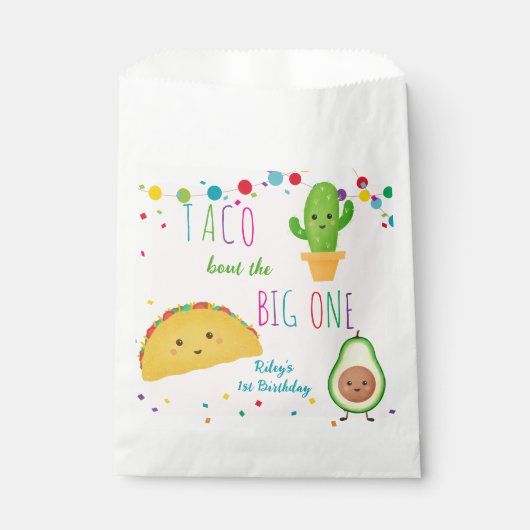 Taco over de grote verjaardag van het één-vijfdeth bedankzakje (Voorkant)