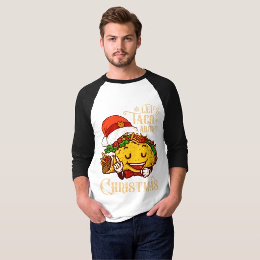taco over de Mexicaanse kerstpyjama met Kerstmis T-shirt (Voorkant volledig)