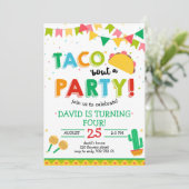 Taco over de verjaardag van de Party Boy Fiesta Kaart (Staand voorkant)