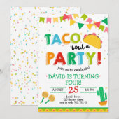 Taco over de verjaardag van de Party Boy Fiesta Kaart (Voorkant / Achterkant)