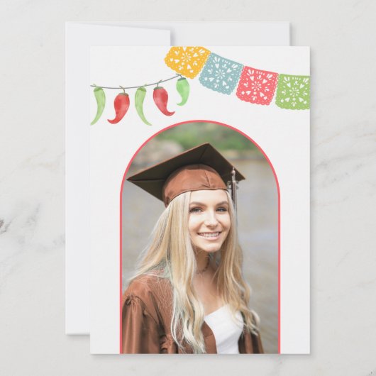 Taco Over Een Afstuderen Fiesta Foto Afstuderen Kaart (Achterkant)