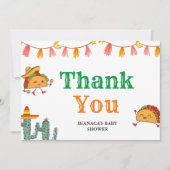 Taco over een Baby Baby shower bedankpas Kaart (Voorkant)