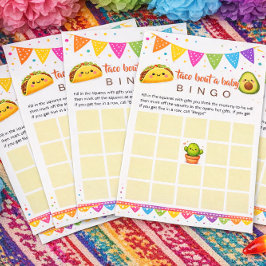 Taco over een baby - Baby Shower Bingo Spel Briefpapier