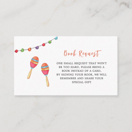 Taco Over een Baby, Baby shower Boek Aanvraag Informatiekaartje (Voorkant)