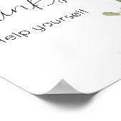 Taco over een Baby Baby shower Drinken Poster (Hoek)