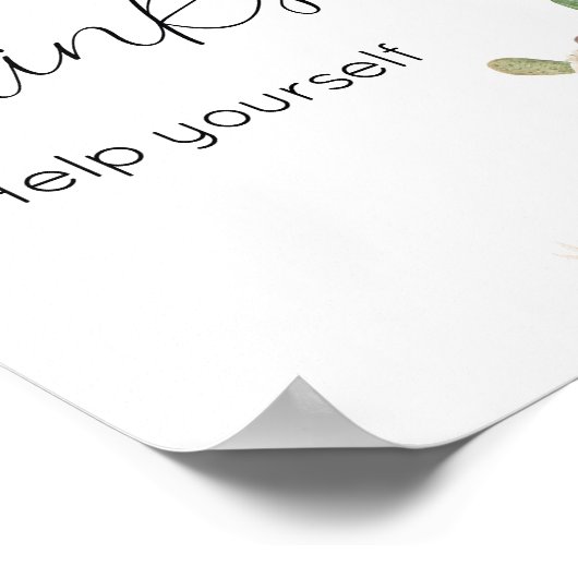 Taco over een Baby Baby shower Drinken Poster (Hoek)