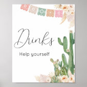 Taco over een Baby Baby shower Drinken Poster (Voorkant)