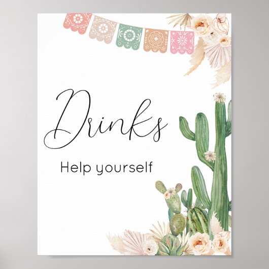 Taco over een Baby Baby shower Drinken Poster (Voorkant)