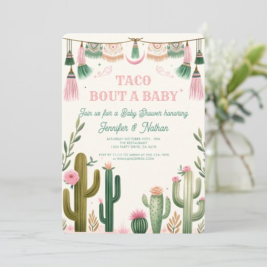 Taco over een baby-Baby shower Kaart