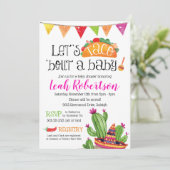 Taco over een Baby - Baby shower Kaart (Staand voorkant)