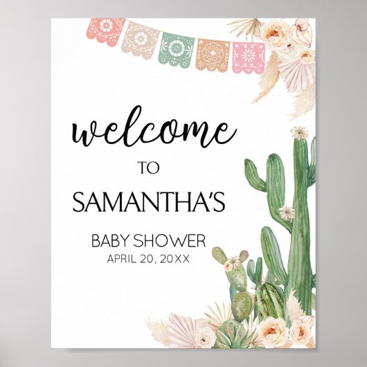 Taco over een Baby Baby shower Welkom Poster (Voorkant)