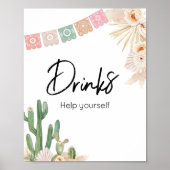 Taco Over Een Baby Boho Baby shower Drinken Poster (Voorkant)
