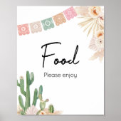 Taco Over Een Baby Boho Baby shower Eten Poster (Voorkant)