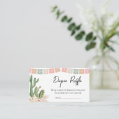 Taco over een Baby Boho Baby shower luier Raffle Informatiekaartje (Staand voorkant)