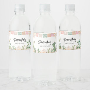 Taco over een Baby Boho Baby shower Waterfles Etiket