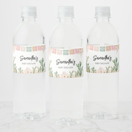 Taco over een Baby Boho Baby shower Waterfles Etiket (Flessen)