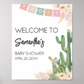 Taco over een Baby Boho Baby shower Welkom Poster (Voorkant)