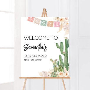 Taco over een Baby Boho Baby shower Welkom Poster
