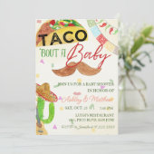Taco 'Over een Baby Boy Fiesta Mexicaans Baby show Kaart (Staand voorkant)