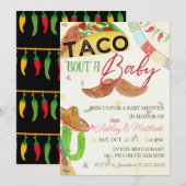 Taco 'Over een Baby Boy Fiesta Mexicaans Baby show Kaart (Voorkant / Achterkant)
