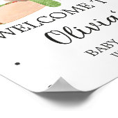 Taco over een Baby cactus Welkom Poster (Hoek)