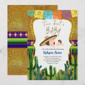 Taco over een Baby Charro Boy Uitnodiging (Voorkant / Achterkant)