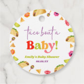 Taco over een Baby! Fiesta-Baby shower Bedankjes Labels (Achterkant)